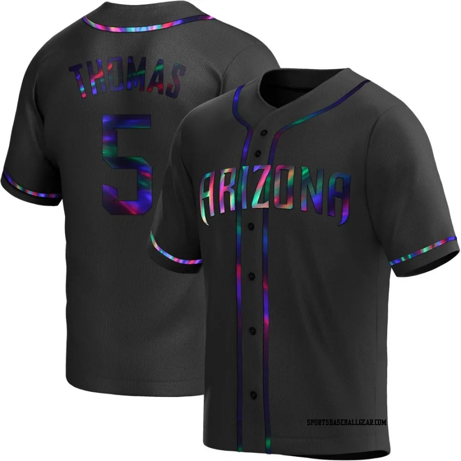 Alek Thomas Youth Arizona Diamondbacks Black Holographic Replica Alternate Jersey