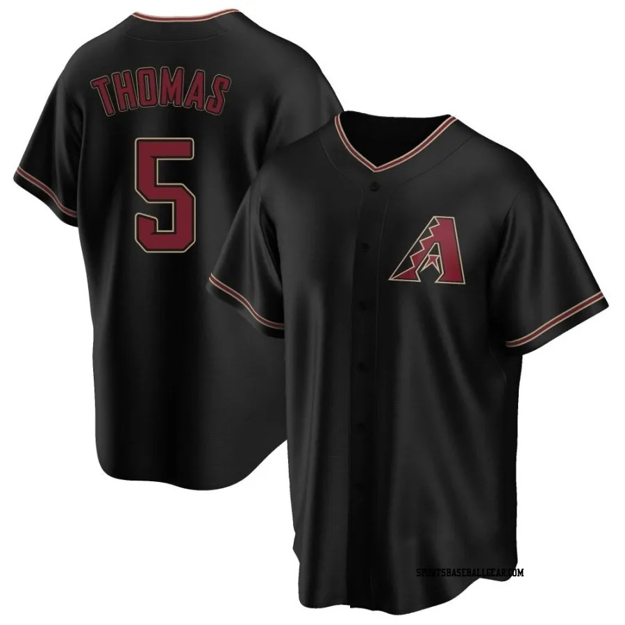 Alek Thomas Youth Arizona Diamondbacks Black Replica Alternate Jersey