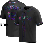 Alen Hanson Men's San Francisco Giants Black Holographic Replica Alternate Jersey