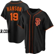 Alen Hanson Men's San Francisco Giants Black Replica Alternate Jersey