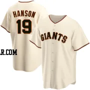 Alen Hanson Men's San Francisco Giants Cream Replica Home Jersey