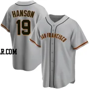 Alen Hanson Men's San Francisco Giants Gray Replica Road Jersey