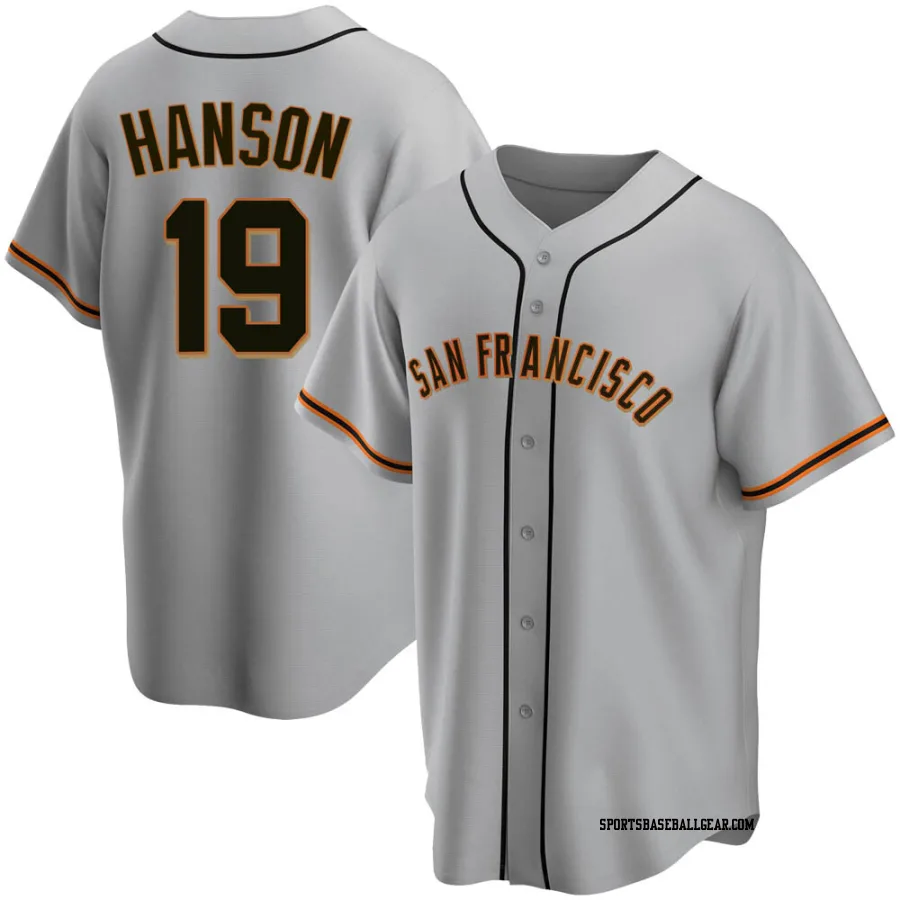 Alen Hanson Men's San Francisco Giants Gray Replica Road Jersey