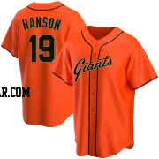 Alen Hanson Men's San Francisco Giants Orange Replica Alternate Jersey