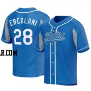 Alessandro Ercolani Men's Italy Baseball Royal Replica 2023 World Baseball Classic Jersey