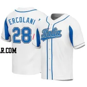 Alessandro Ercolani Men's Italy Baseball White Replica 2023 World Baseball Classic Jersey