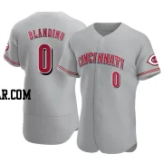 Alex Blandino Men's Cincinnati Reds Gray Authentic Road Jersey