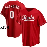 Alex Blandino Men's Cincinnati Reds Red Replica Alternate Jersey