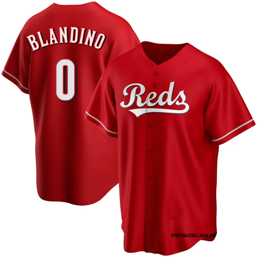 Alex Blandino Men's Cincinnati Reds Red Replica Alternate Jersey