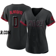 Alex Blandino Women's Cincinnati Reds Black Authentic 2023 City Connect Jersey