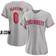 Alex Blandino Women's Cincinnati Reds Gray Authentic Road Jersey