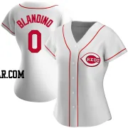 Alex Blandino Women's Cincinnati Reds White Authentic Home Jersey