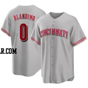 Alex Blandino Youth Cincinnati Reds Gray Replica Road Jersey