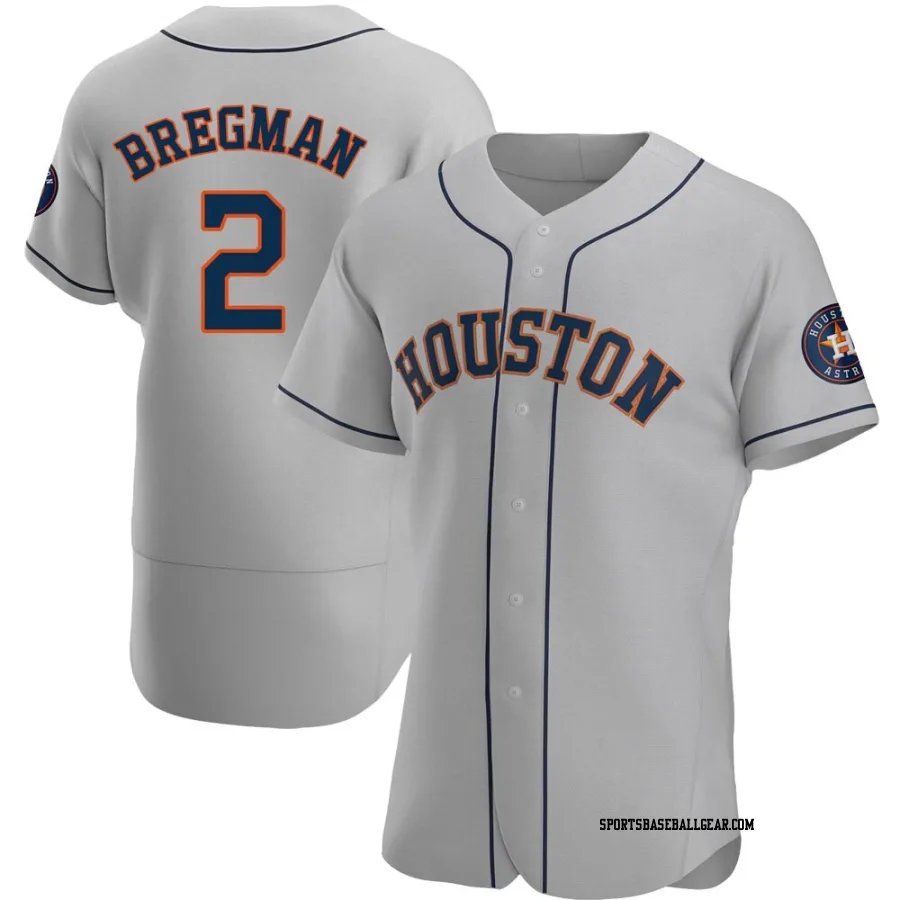 Alex Bregman Men's Houston Astros Gray Authentic Road Jersey