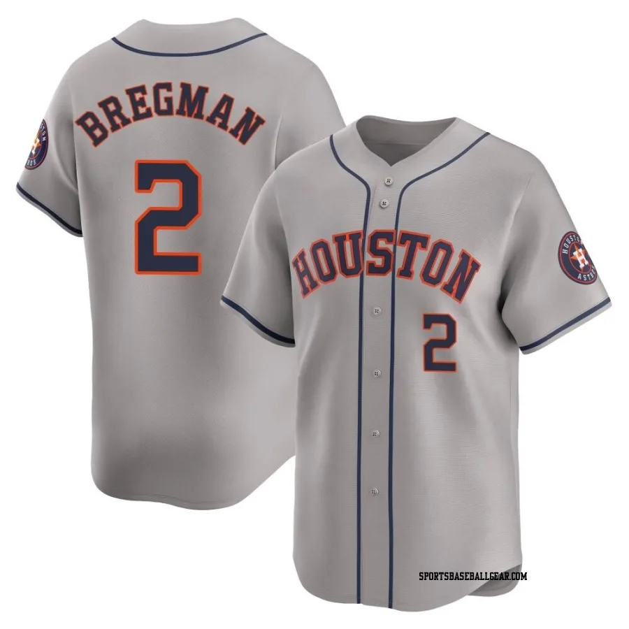 Alex Bregman Men's Houston Astros Gray Limited Away Jersey