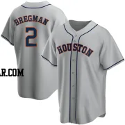 Alex Bregman Men's Houston Astros Gray Replica Road Jersey