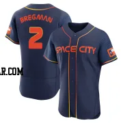 Alex Bregman Men's Houston Astros Navy Authentic 2022 City Connect Jersey