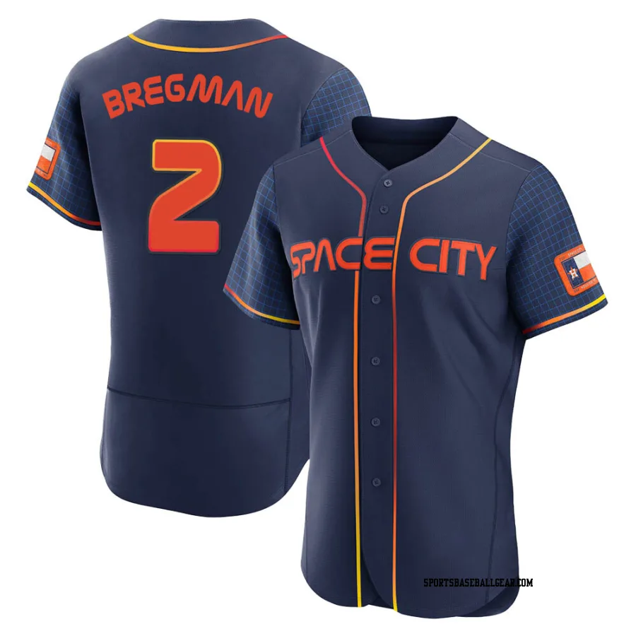 Alex Bregman Men's Houston Astros Navy Authentic 2022 City Connect Jersey