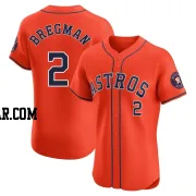 Alex Bregman Men's Houston Astros Orange Elite Alternate Vapor Premier Jersey