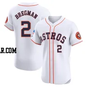 Alex Bregman Men's Houston Astros White Elite Home Patch Jersey