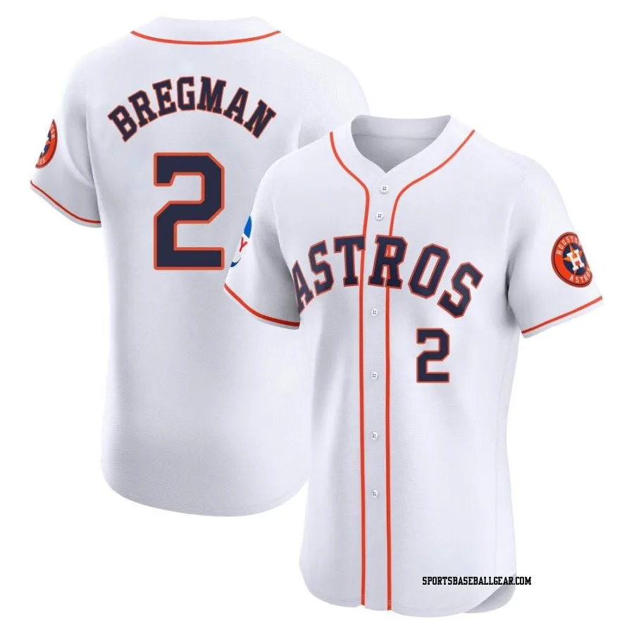 Alex Bregman Men's Houston Astros White Elite Home Patch Jersey