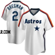 Alex Bregman Men's Houston Astros White Replica Home Cooperstown Collection Team Jersey