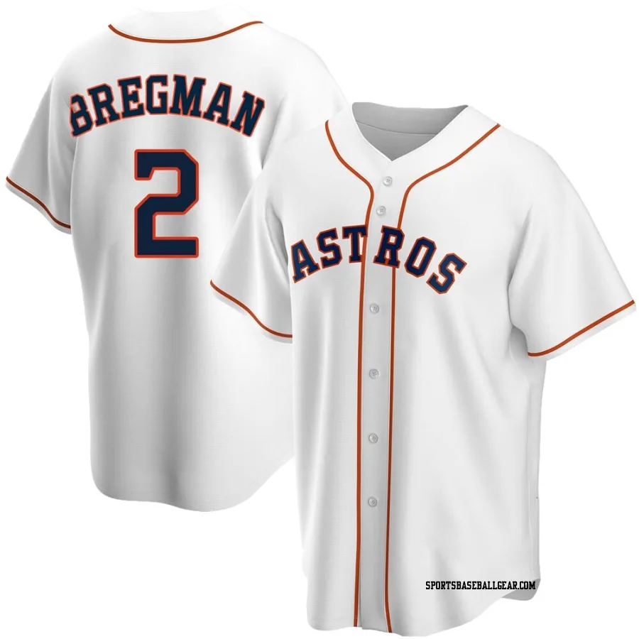 Alex Bregman Men's Houston Astros White Replica Home Jersey