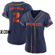 Alex Bregman Women's Houston Astros Navy Authentic 2022 City Connect Jersey