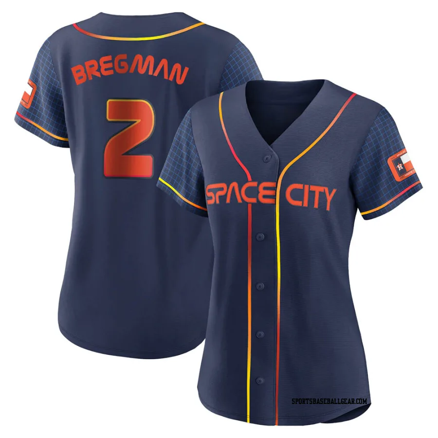 Alex Bregman Women's Houston Astros Navy Authentic 2022 City Connect Jersey