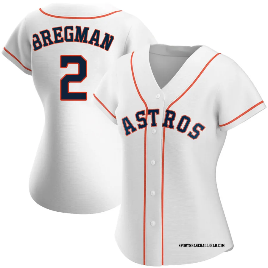 Alex Bregman Women's Houston Astros White Authentic Home Jersey