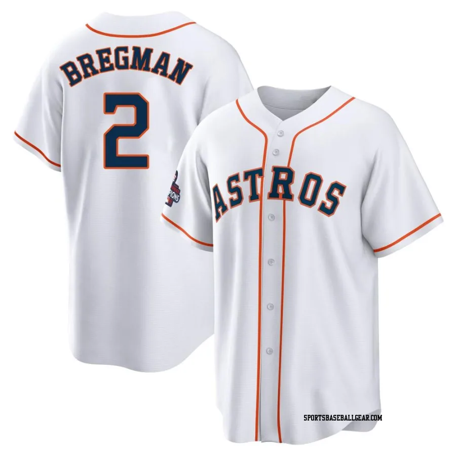 Alex Bregman Youth Houston Astros White Replica 2022 World Series Champions Home Jersey