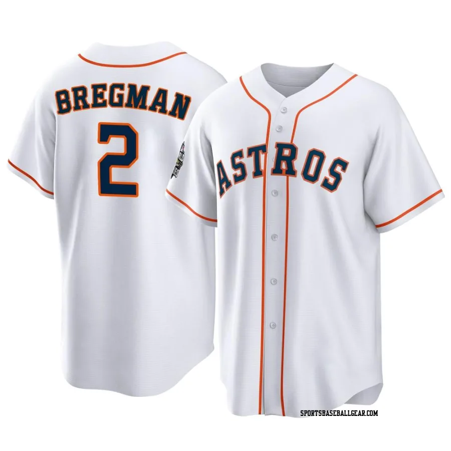 Alex Bregman Youth Houston Astros White Replica 2022 World Series Home Jersey