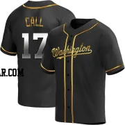 Alex Call Men's Washington Nationals Black Golden Replica Alternate Jersey