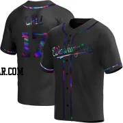 Alex Call Men's Washington Nationals Black Holographic Replica Alternate Jersey