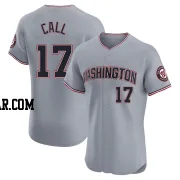 Alex Call Men's Washington Nationals Gray Elite Road Jersey