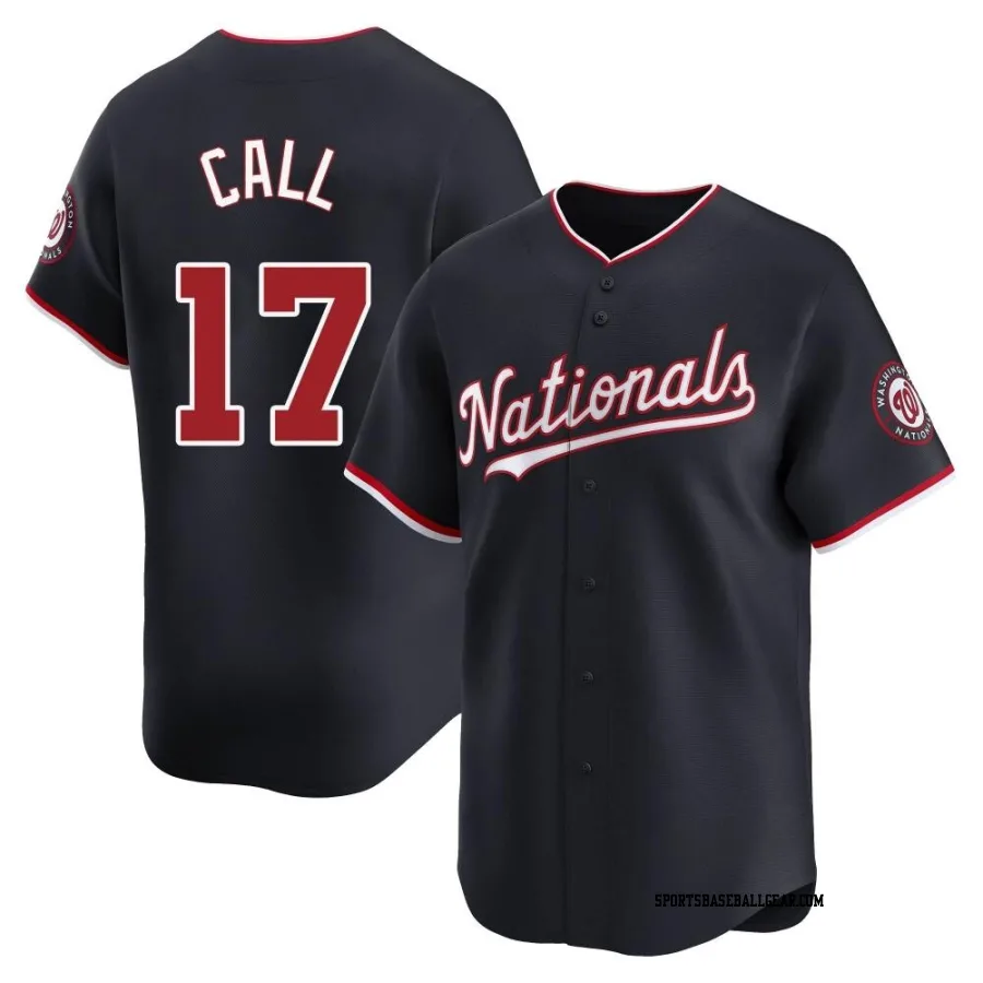 Alex Call Men's Washington Nationals Navy Limited Alternate Jersey