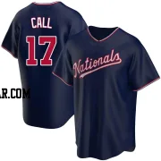 Alex Call Men's Washington Nationals Navy Replica Alternate Jersey