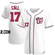 Alex Call Men's Washington Nationals White Authentic Alternate Jersey