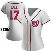 Alex Call Women's Washington Nationals White Authentic Home Jersey