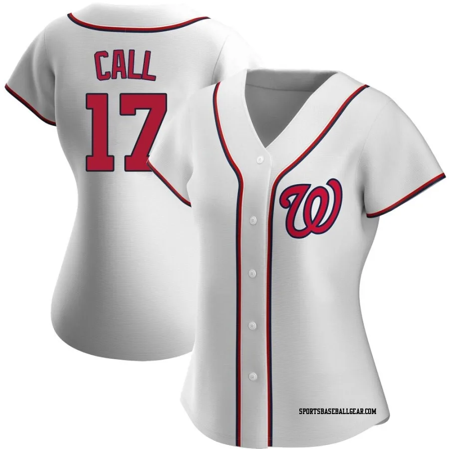 Alex Call Women's Washington Nationals White Authentic Home Jersey