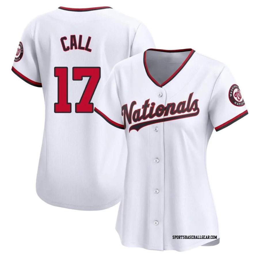 Alex Call Women's Washington Nationals White Limited Home Jersey