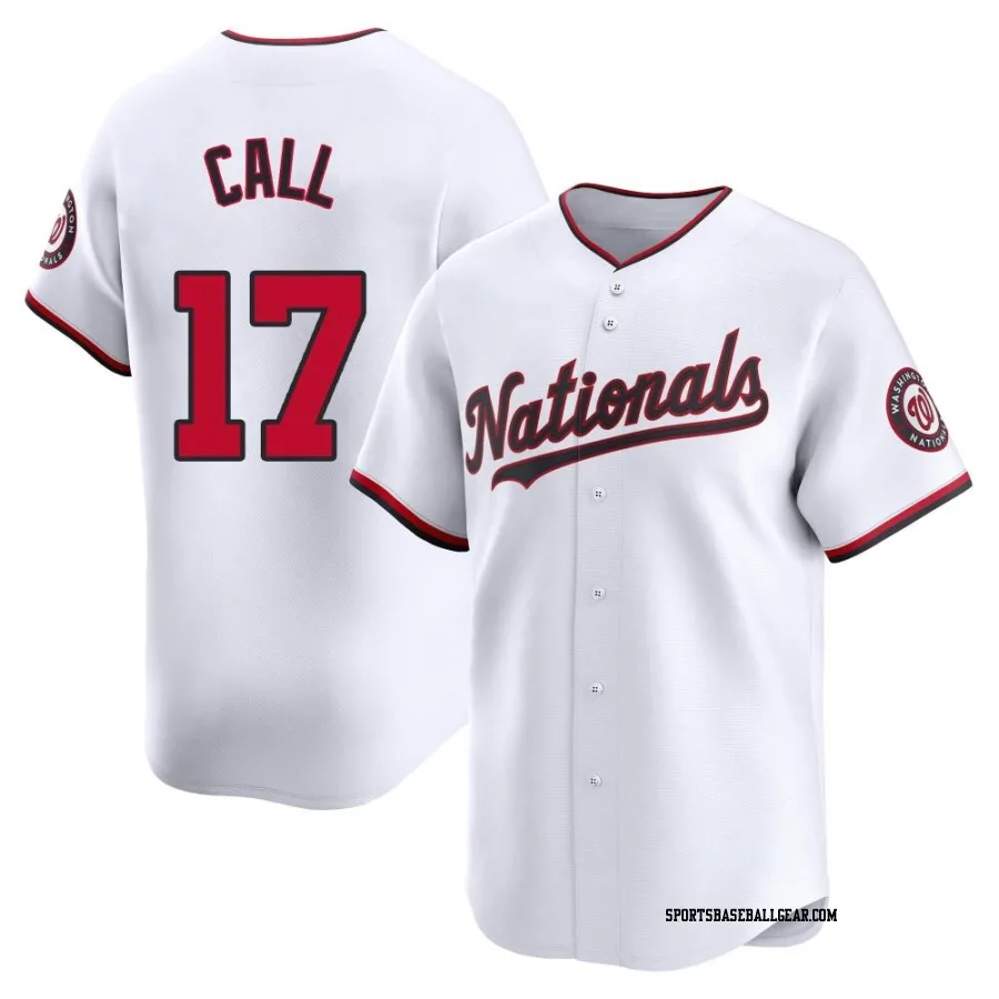 Alex Call Youth Washington Nationals White Limited Home Jersey