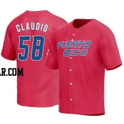 Alex Claudio Youth Puerto Rico Baseball Red Replica 2023 World Baseball Classic Jersey