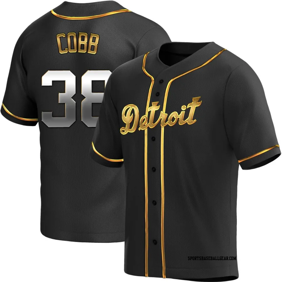 Alex Cobb Men's Detroit Tigers Black Golden Replica Alternate Jersey