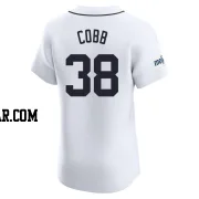 Alex Cobb Men's Detroit Tigers White Elite Home Patch Jersey