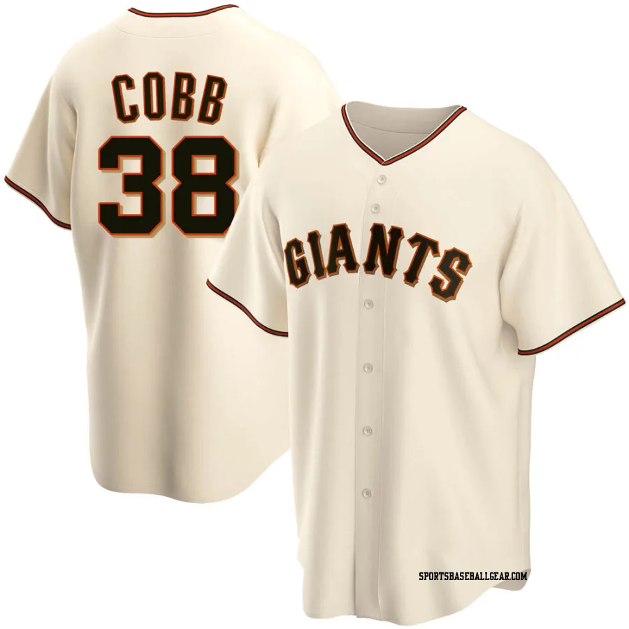 Alex Cobb Men's San Francisco Giants Cream Replica Home Jersey