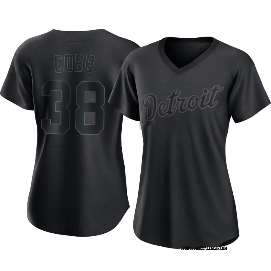 Alex Cobb Women's Detroit Tigers Black Authentic Pitch Fashion Jersey