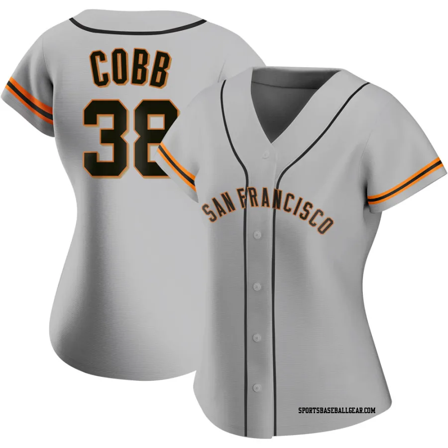 Alex Cobb Women's San Francisco Giants Gray Authentic Road Jersey