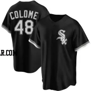 Alex Colome Men's Chicago White Sox Black Replica Alternate Jersey