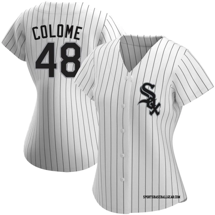 Alex Colome Women's Chicago White Sox White Authentic Home Jersey